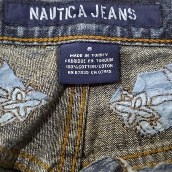 Nautica Straight Leg Denim Jeans Women's 8‎ Blue High Rise Cotton Medium Wash - Picture 4 of 9